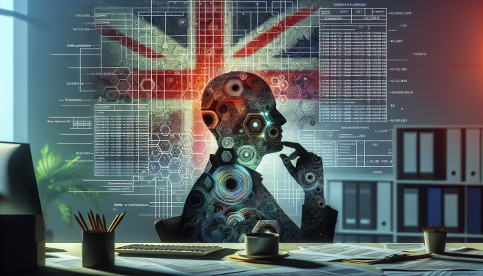 Are Debt Consolidation Fees Tax-Deductible: A Guide | DCL Individual in office contemplating debt consolidation fees, surrounded by financial documents and the UK flag.