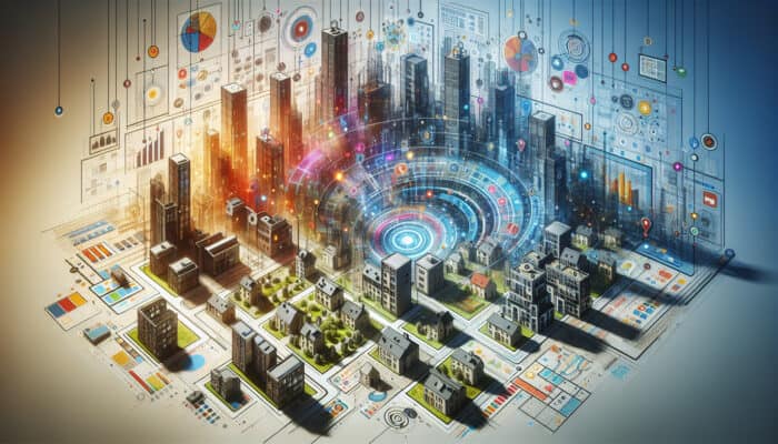 A structured real estate case study with clear sections, vibrant infographics, and engaging storytelling.