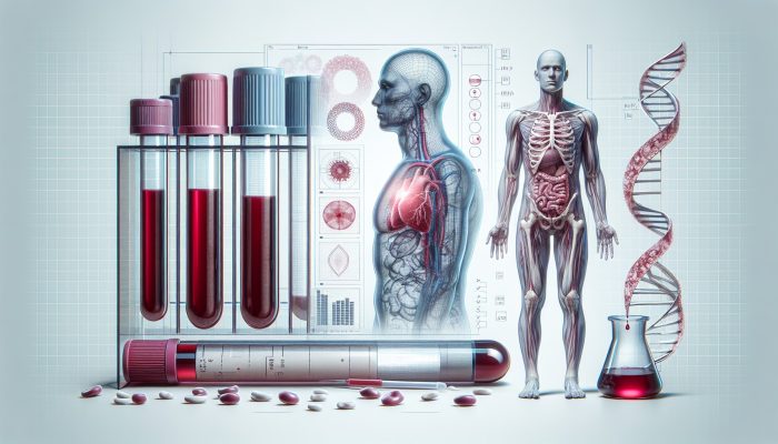 Ferritin Blood Test in Gravesend: An illustration depicting the analysis of ferritin blood test results related to iron levels, anaemia, and haemochromatosis.