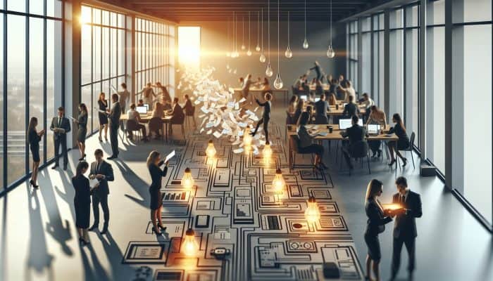 Debt Consolidation for Energy Bill Arrears: Key Strategies | DCL A financial advisor merges scattered energy bills into a cohesive document, symbolising financial clarity and relief from debt.